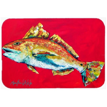 Carolines Treasures Carolines Treasures MW1103LCB 15 x 12 in. Fish - Red Fish Woo Hoo Glass Cutting Board - Large MW1103LCB